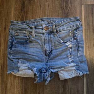 American Eagle High-Rise Shortie Shorts Size 2